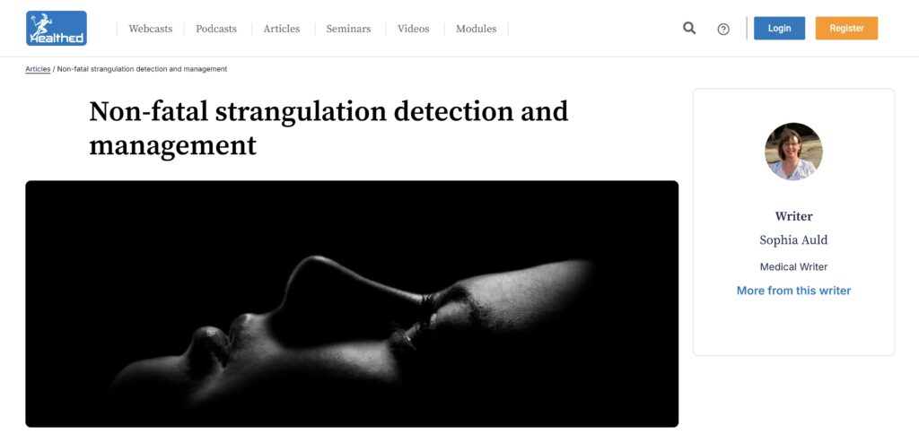 HealthEd: Non-fatal strangulation detection and management